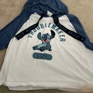 Disney Stitch Cropped Hoodie